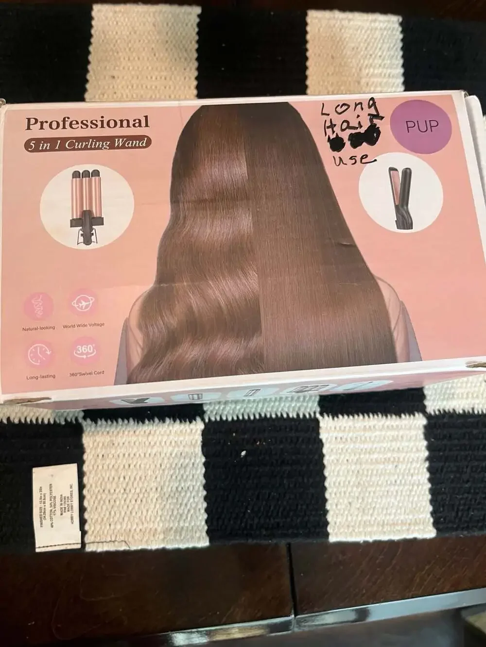 Kinked Professional 5-in-1 Curling Wand and Hair Waver Set (Model MS-C233)